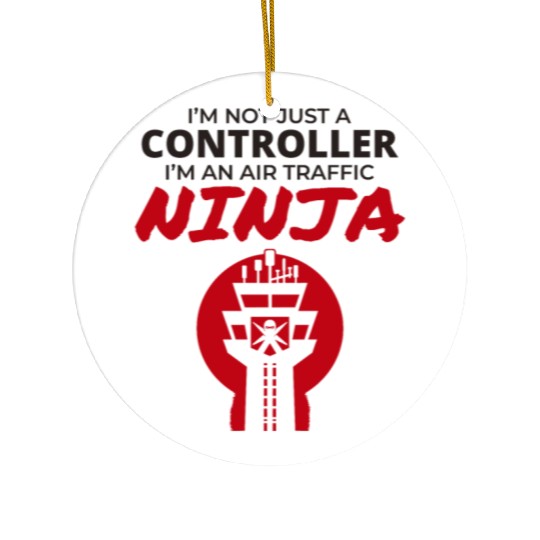 Air Traffic Controller ATC Aviation Ninja Airplane Ceramic Ornaments