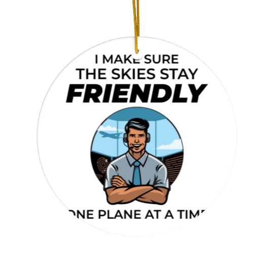 Air Traffic Controller ATC Aviation Humor Airplane Ceramic Ornaments