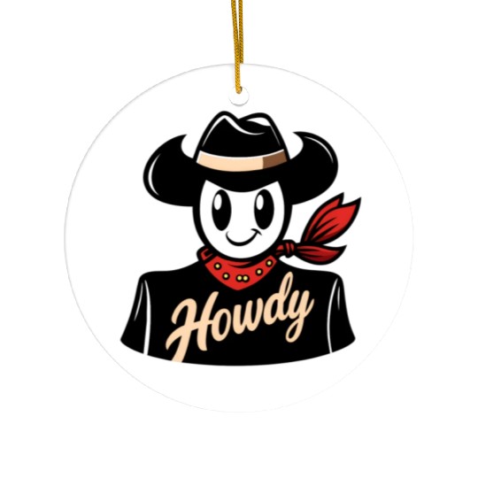 Howdy Ceramic Ornaments - Classic Fit, Short Sleeve