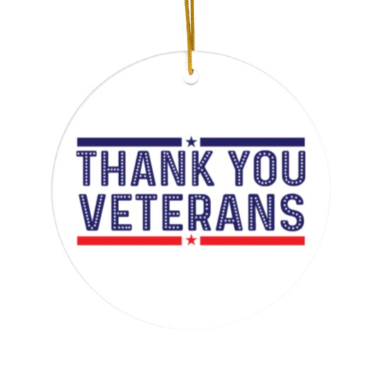 THANK YOU VETERANS Ceramic Ornaments