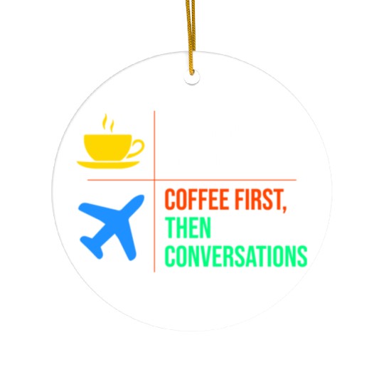 Air Traffic Controller Coffee ATC Aviation Humor Ceramic Ornaments