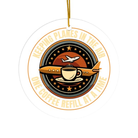 Air Traffic Controller Coffee ATC Aviation Humor Ceramic Ornaments