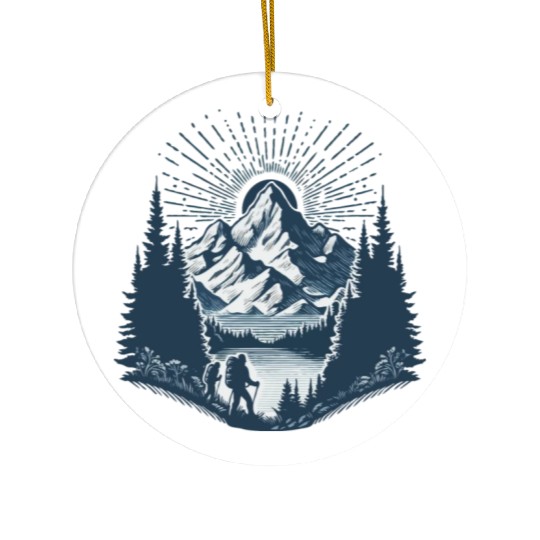 Mountain Hiking Ceramic Ornaments