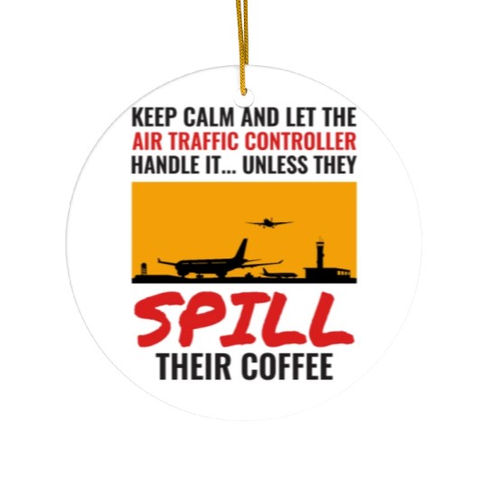 Air Traffic Controller Coffee ATC Aviation Humor Ceramic Ornaments
