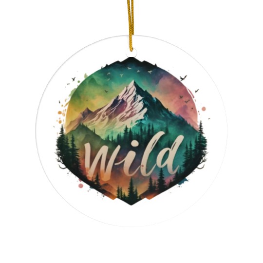 Landscape Mountains Wilderness Ceramic Ornaments