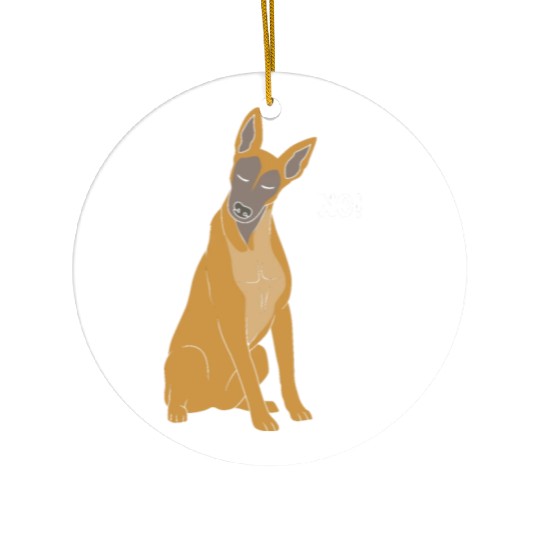 Funny Dog Saying No Dog Training Belgian Malinois Ceramic Ornaments