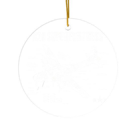 World War 2 Aircraft Blueprint WWII B29 Ceramic Ornaments