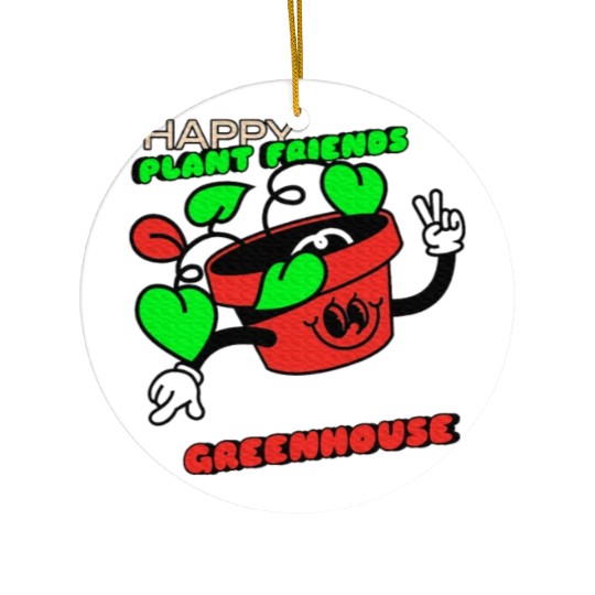 Happy Plant Friends Ceramic Ornaments