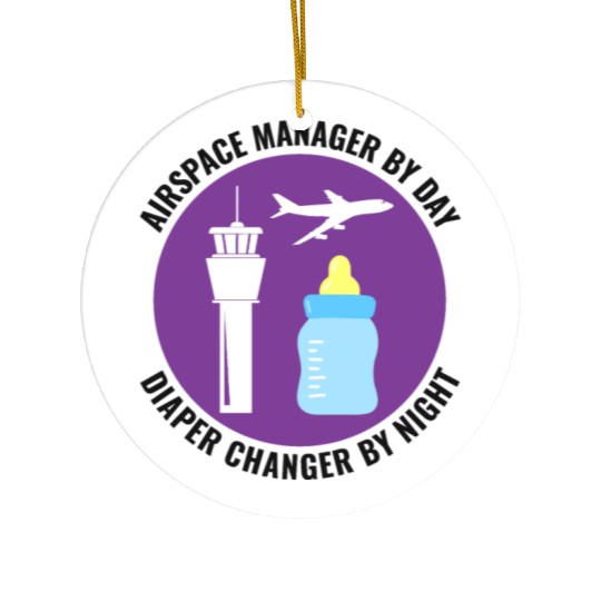 Air Traffic Controller ATC Dad Aviation Humor Ceramic Ornaments