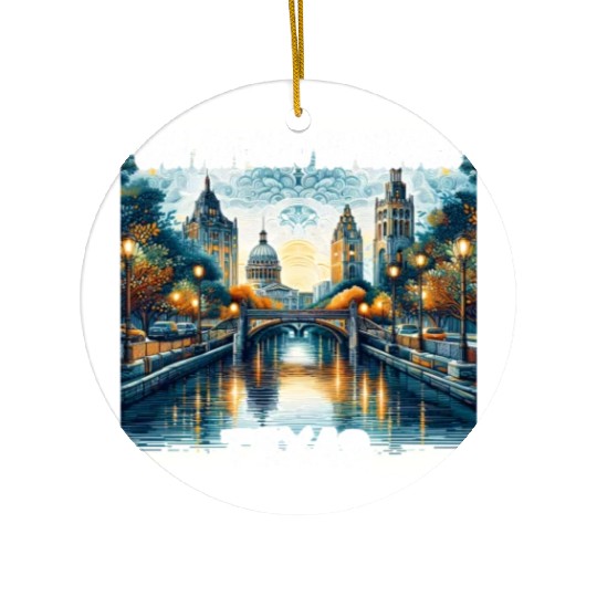 San Antonio Riverwalk Ceramic Ornaments