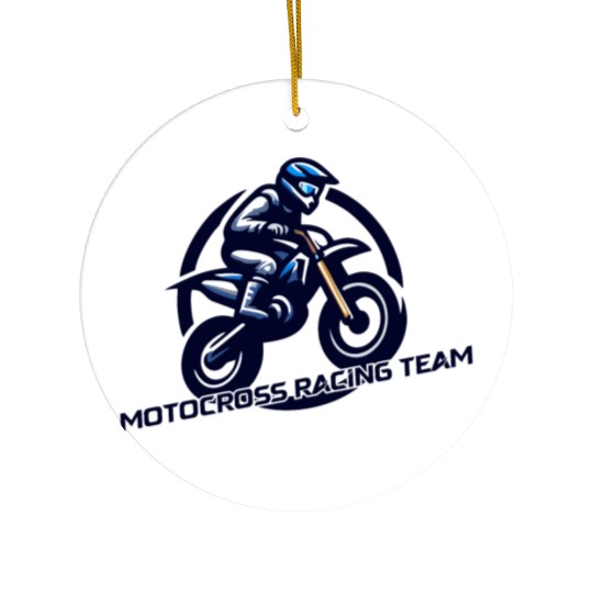 motocross racing team Ceramic Ornaments