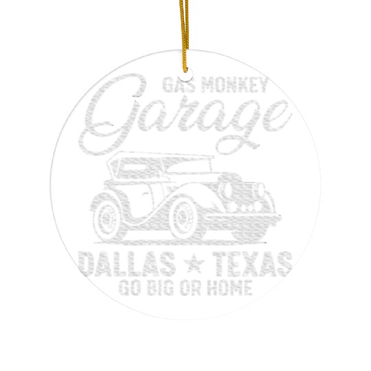 Monkey Garage Gas Station Blood Sweat and Beers Ceramic Ornaments