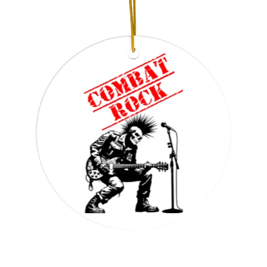 Funny combat rock punk soldier Ceramic Ornaments