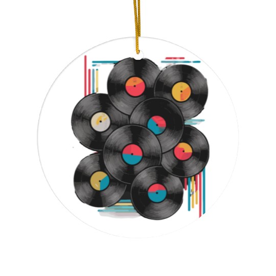 Old School Vinyl Records For all, who love the Ceramic Ornaments