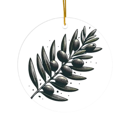 olive branch Ceramic Ornaments