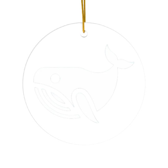 whale in the sea Ceramic Ornaments