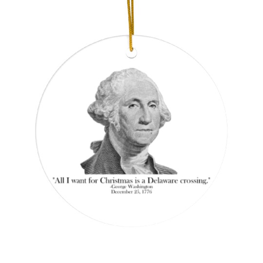 Delaware Crossing AP US History George Washington Ceramic Ornaments