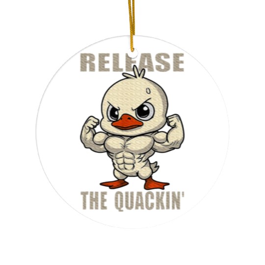 Release The Quackin Duck Gym Ceramic Ornaments