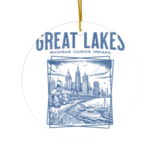 Great Lakes - Retro Ceramic Ornaments