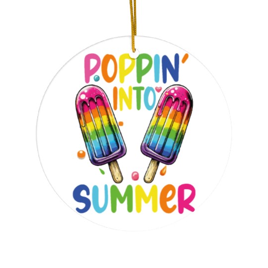 poppin into summer Bye Bye School Ceramic Ornaments