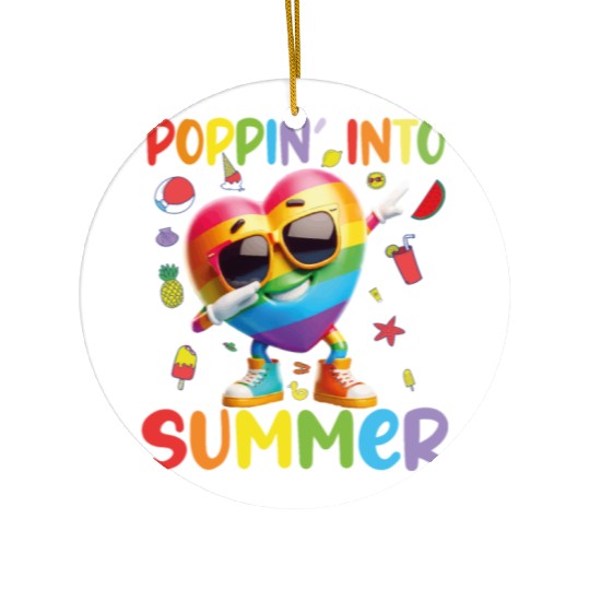 hello teacher Happy day preschool summer student Ceramic Ornaments