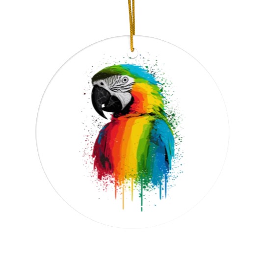 Macaw Parrot for a Bird Lover Animal Lover Ceramic Ornaments