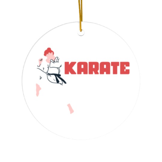 Karate Mom Karateka Self Defence Fighter Ceramic Ornaments