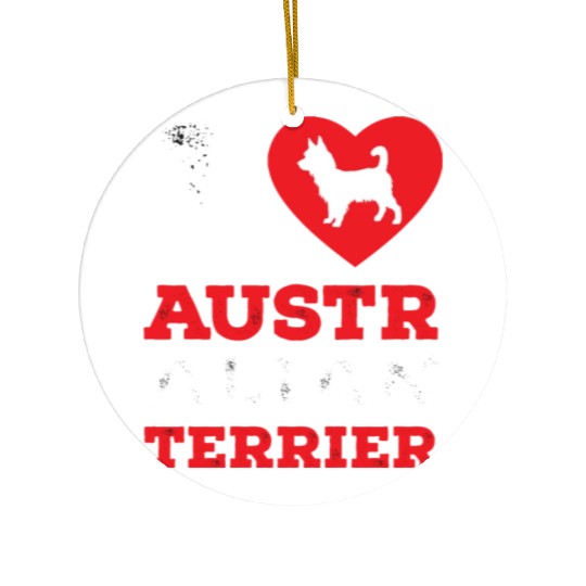 I Love Australian Terrier Pet Lover Gift Ceramic Ornaments