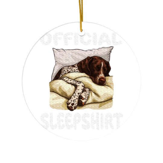German Shorthaired Pointer Dog Official Sleep Ceramic Ornaments