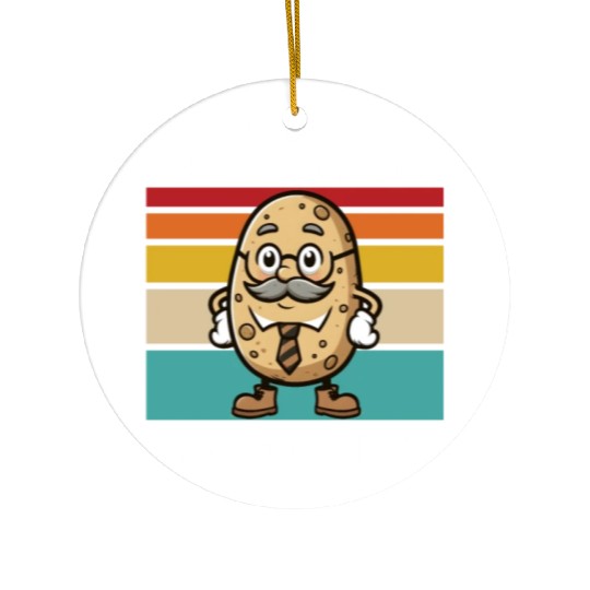 Dad chief potato officer Ceramic Ornaments