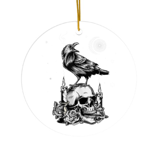 Black Raven Occult Aesthetic Gothic Ceramic Ornaments