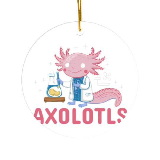 Axolotl Science Teacher Mexican Salamander Ceramic Ornaments