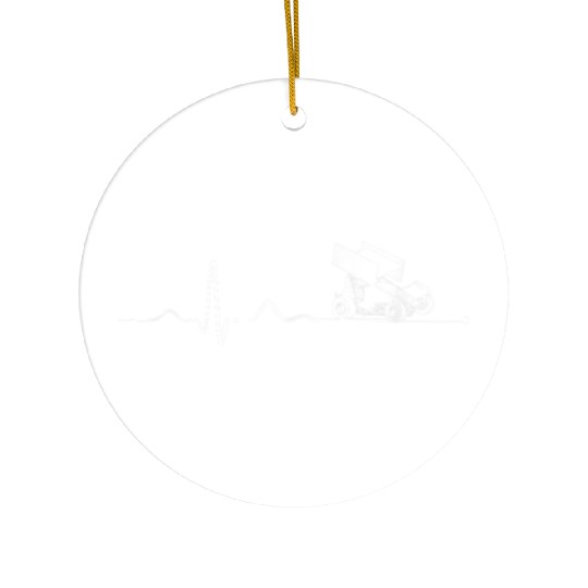 SPRINT CAR RACING Heartbeat Ceramic Ornaments