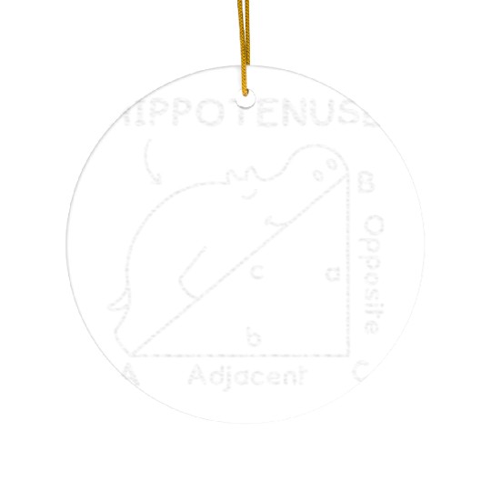 Math Teacher Joke Geometry Hypotenuse Hippotenuse Ceramic Ornaments