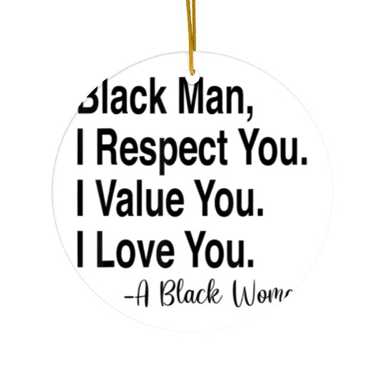 Black Respect Value Women Ceramic Ornaments