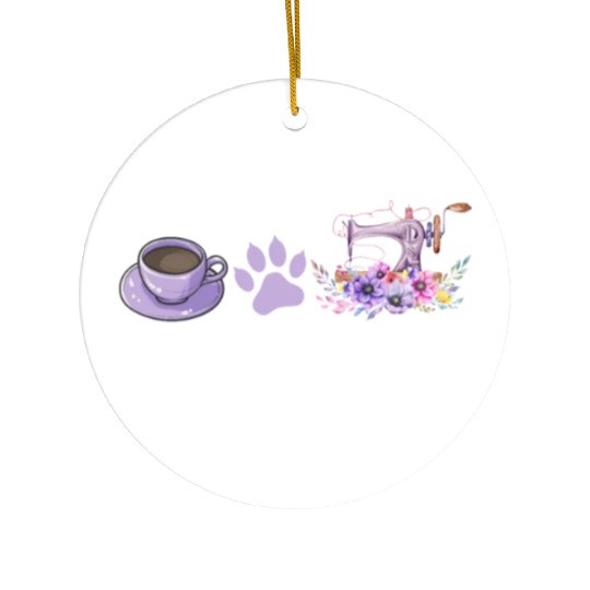 I'm A Simple Woman - Cat Lover Sewing Sewing Lover Ceramic Ornaments