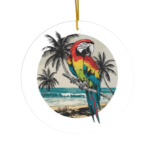 Macaw Parrot for a Bird Lover Animal Lover Ceramic Ornaments