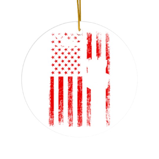 American Flag US, air traffic controller Ceramic Ornaments