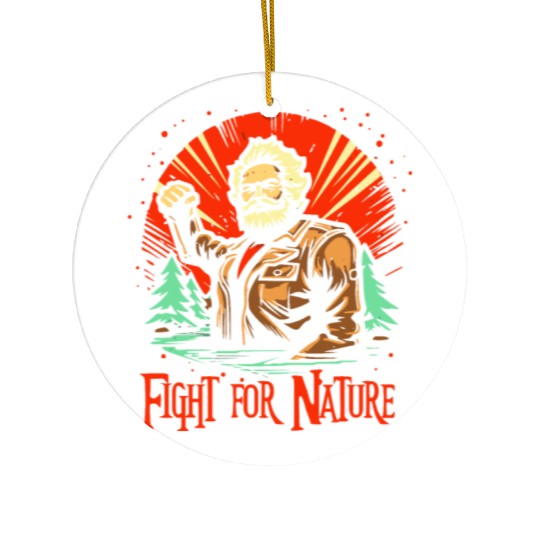 Fight for Nature – Eco Warrior Rising Ceramic Ornaments