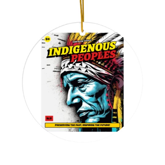 Indigenous Peoples Embracing Culture Ceramic Ornaments