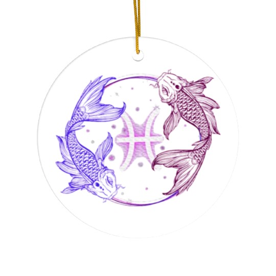 Pisces February March Birthday Horoscope Lover Ceramic Ornaments