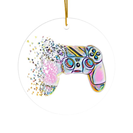 Retro Video Game Controller Clothing Ceramic Ornaments