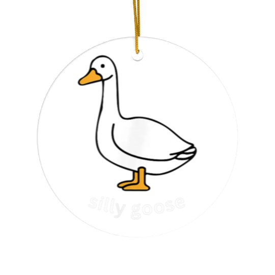 Silly Goose Cute Trendy Clothing Ceramic Ornaments