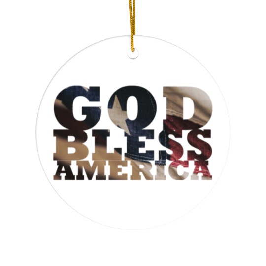 God Bless America Ceramic Ornaments