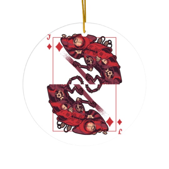 Chameleon steampunk card game Karo Jack Ceramic Ornaments