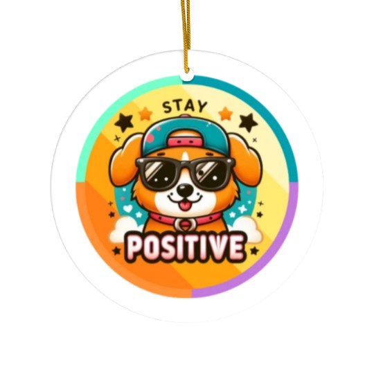 Stay positive Ceramic Ornaments