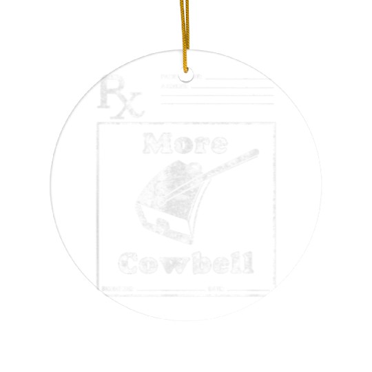 Funny Cowbell Novelty Comedy Ceramic Ornaments