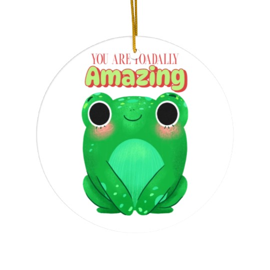 Toad with funny quote Ceramic Ornaments