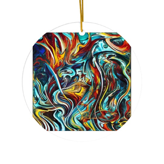 Multi abstrack Ceramic Ornaments