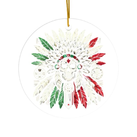 Aztec Warrior Indigenous Mexican Aztec Jaguar Ceramic Ornaments